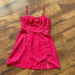 Trixxi Red and Black polka dot dress